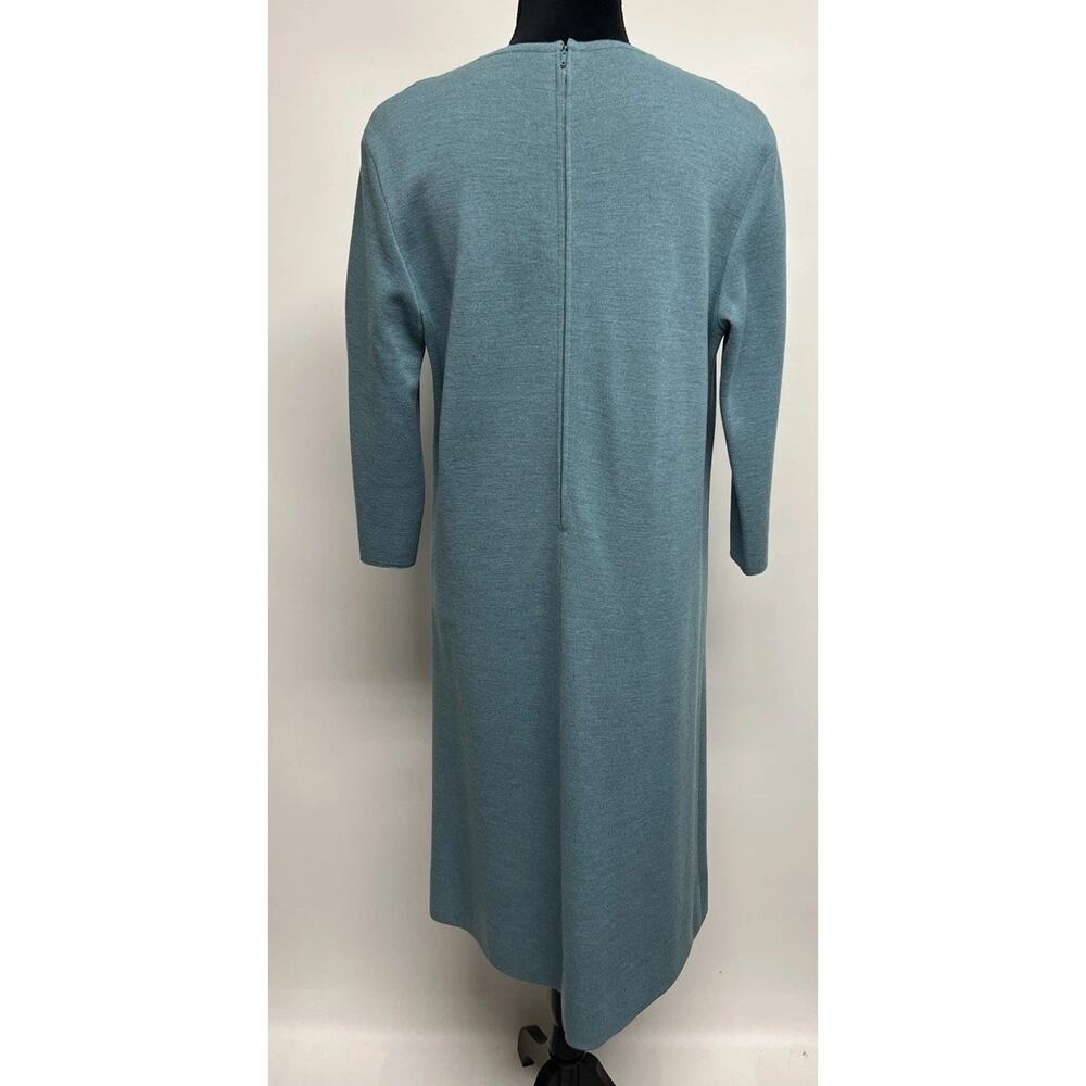 Vintage 40s Wool Knit Sweater Dress & Matching Coat 1940s Made In Italy Sz 14 - Picture 10 of 16
